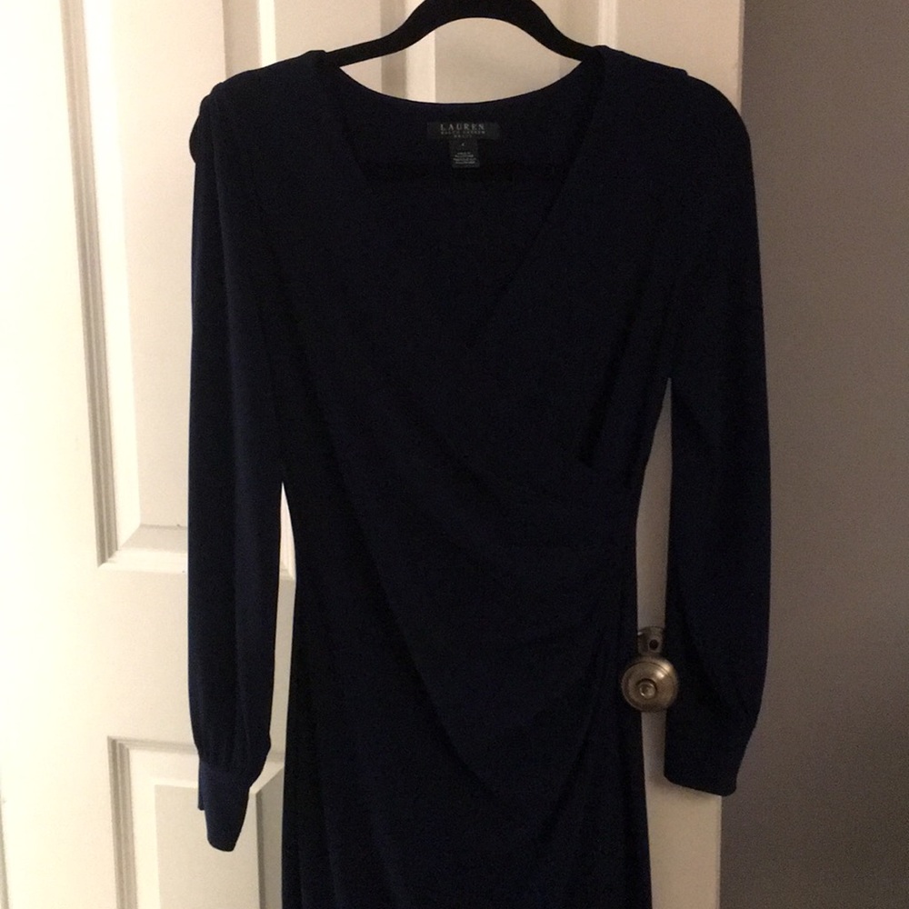 Ralph Lauren dress long split sleeve Navy size 4